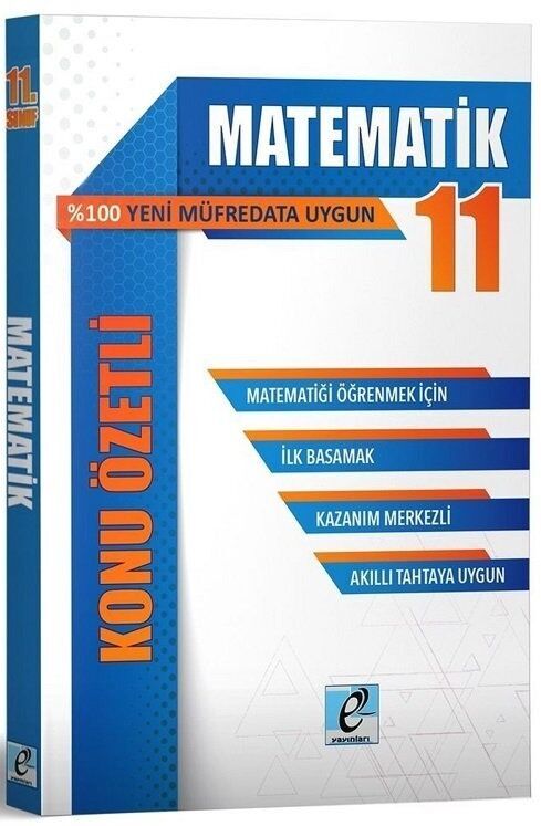 E-Kare 11. Sınıf Matematik Konu Özetli Soru Bankası