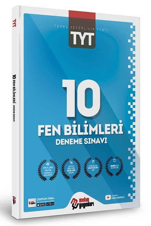 Metin Yayınları TYT Fen Bilimleri 10 Deneme Sınavı
