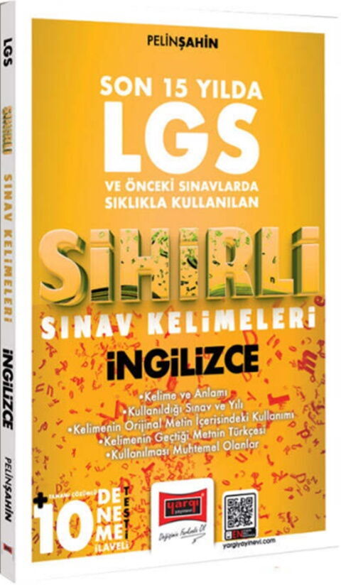 Yargı Yayınları 8. Sınıf LGS İngilizce Son 15 Yılda Sıklıkla Kullanılan Sihirli Sınav Kelimeleri