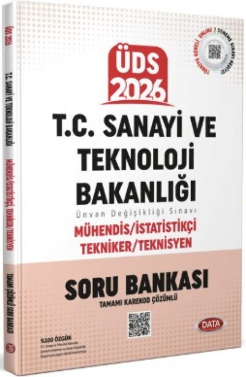 Data Yayınları 2026 ÜDS T.C. Sanayi ve Teknoloji Bakanlığı Mühendis İstatistik Tekniker Teknisyen Soru Bankası