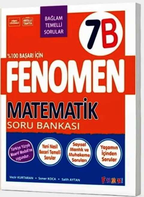 Fenomen Okul Yayınları 7. Sınıf Matematik B Fenomen Soru Bankası