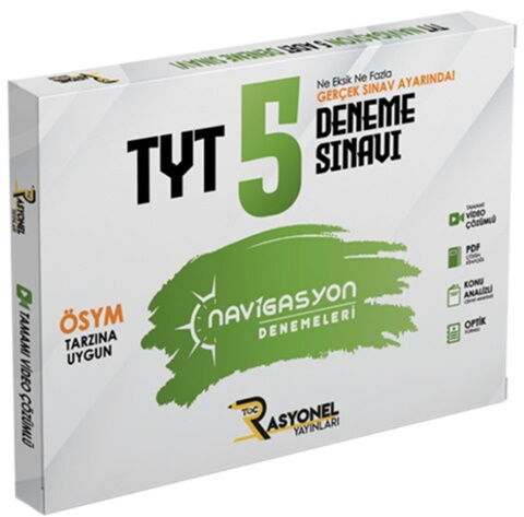 Rasyonel Yayınları TYT Tüm Dersler Navigasyon 5 Paket Deneme