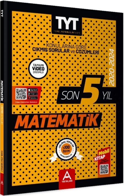 A Yayınları 2020 2024 TYT Matematik Son 5 Yıl Çıkmış Sorular