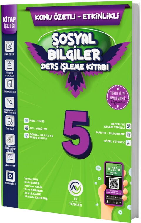 Av Yayınları 5. Sınıf Sosyal Bilgiler Kazanım Etkinlikli Ders İşleme Kitabı
