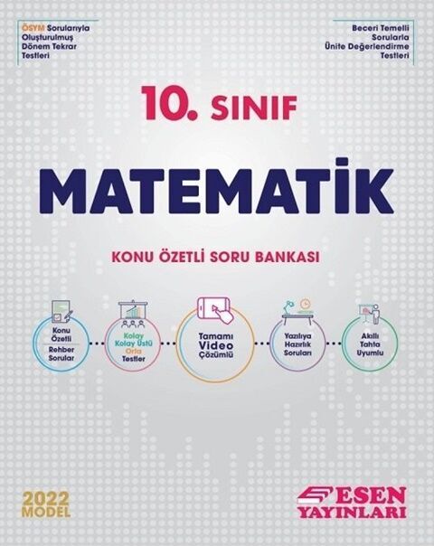 Esen Yayınları 2022 10. Sınıf Matematik Konu Özetli Soru Bankası