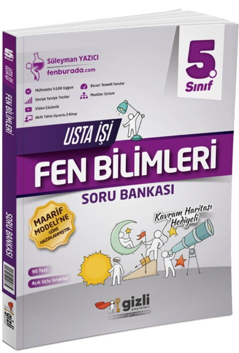 Gizli Yayınları 5. Sınıf Fen Bilimleri Usta İşi Soru Bankası Kavram Haritası