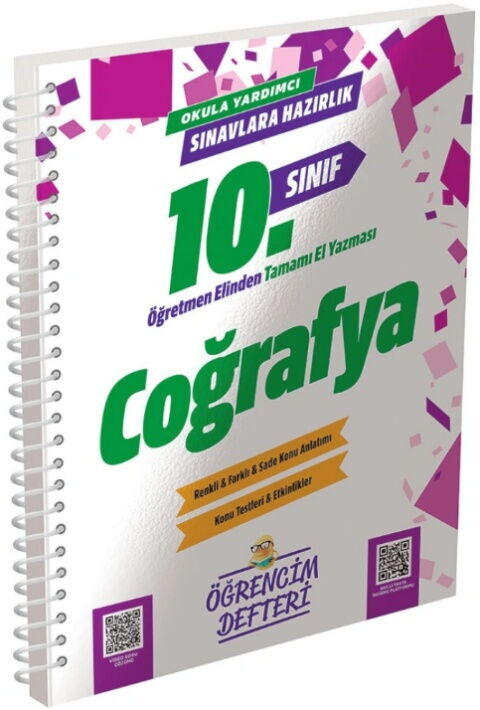 Murat Yayınları 10. Sınıf Coğrafya Öğrencim Defteri