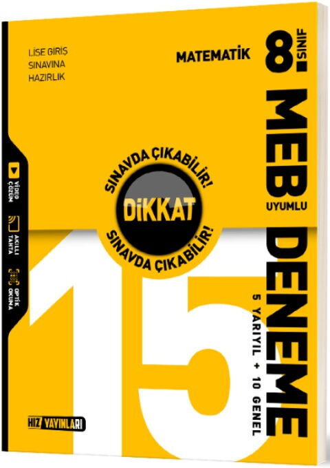 Hız Yayınları 8. Sınıf Matematik 15 Deneme