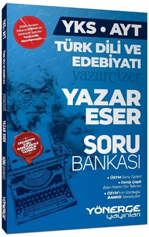 Yönerge Yayınları AYT Türk Dili ve Edebiyatı Yazar Eser Soru Bankası