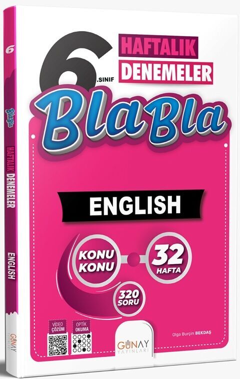 Günay Yayınları 6. Sınıf İngilizce Bla Bla Haftalık Denemeler