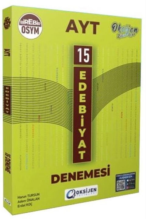 Oksijen Yayınları AYT Edebiyat 15 Branş Denemesi