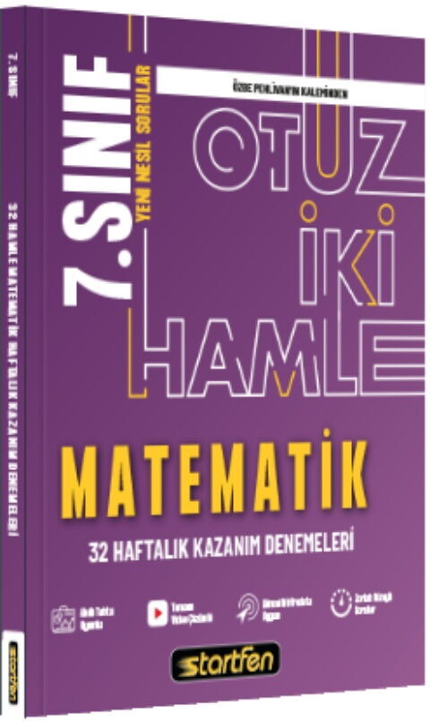 Startfen Yayınları 7. Sınıf Matematik 32 Hamle Kazanım Denemeleri