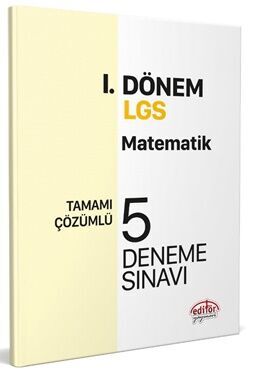 Editör Yayınları 8. Sınıf LGS Matematik 1. Dönem 5 Deneme