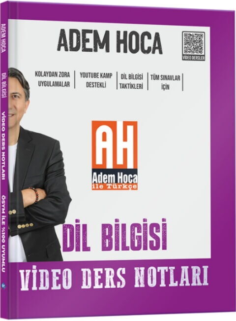 KR Akademi Adem Hoca Tüm Sınavlar İçin Dil Bilgisi Video Ders Kitabı