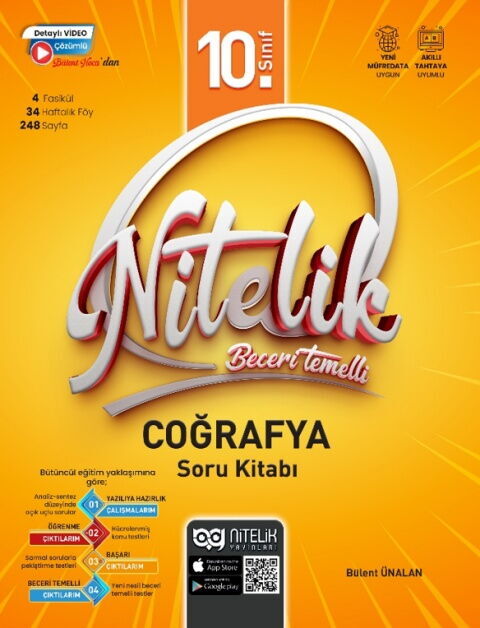 Nitelik Yayınları 10. Sınıf Coğrafya Beceri Temelli Soru Kitabı