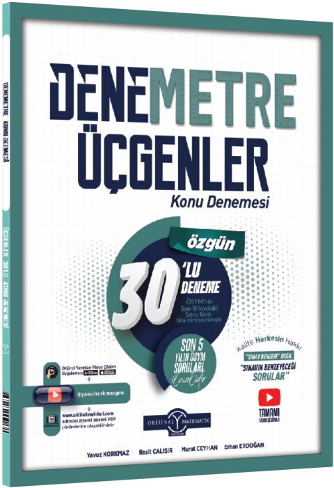 Orijinal Yayınları TYT Üçgenler Denemetre 30 lu Konu Denemesi