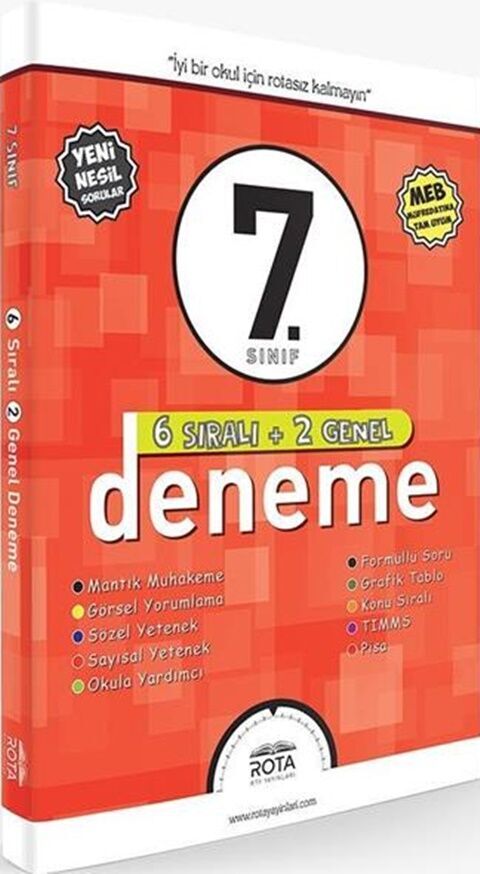 Rota Yayınları 7. Sınıf 6 Sıralı 2 Genel Deneme