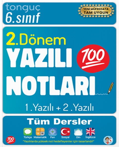 Tonguç Akademi 6. Sınıf Yazılı Notları 2. Dönem 1 ve 2. Yazılı