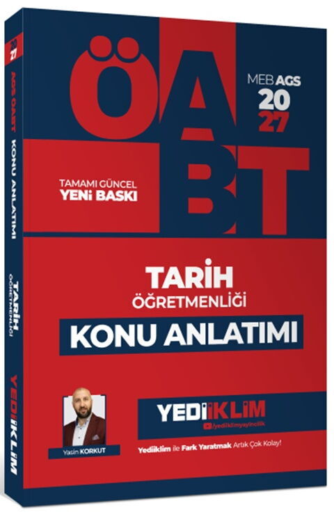 Yediiklim Yayınları 2027 MEB AGS ÖABT Tarih Öğretmenliği Konu Anlatımı
