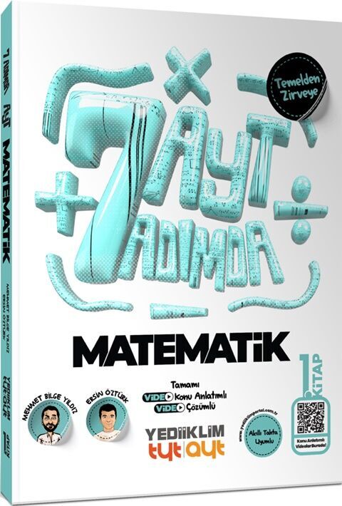 Yediiklim AYT Yedi Adımda Temelden Zirveye Matematik Video Konu Anlatımlı ve Video Çözümlü Soru Bankası 1. Kitap