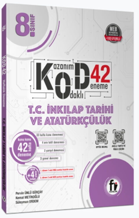 Fi Yayınları 8. Sınıf T.C. İnkılap Tarihi ve Atatürkçülük Kod 42 Deneme
