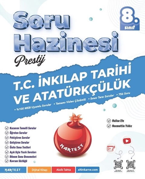 Nartest Yayınları 8. Sınıf Prestij T.C. İnkılap Tarihi Ve Atatürkçülük Soru Hazinesi