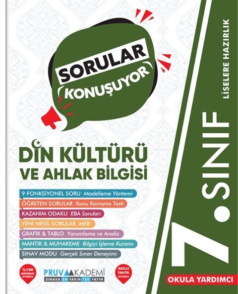 Pruva Akademi 7. Sınıf Din Kültürü ve Ahlak Bilgisi Sorular Konuşuyor Soru Bankası