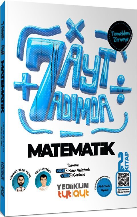 Yediiklim AYT Yedi Adımda Temelden Zirveye Matematik Video Konu Anlatımlı ve Video Çözümlü Soru Bankası 2. Kitap
