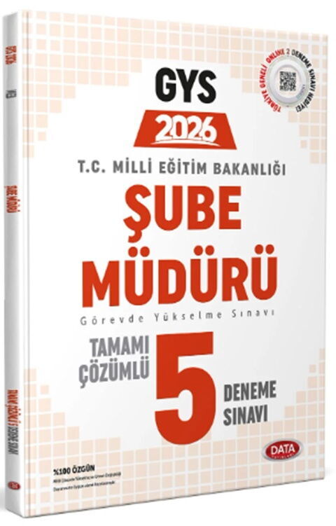 Data Yayınları 2026 Milli Eğitim Bakanlığı Şube Müdürlüğü Tamamı Çözümlü GYS 5 Deneme Sınavı