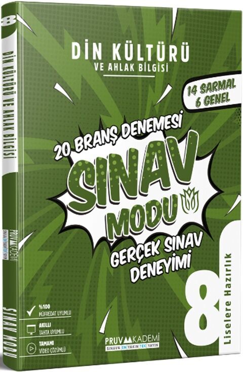 Pruva Akademi 8. Sınıf Din Kültürü ve Ahlak Bilgisi Branş Denemesi