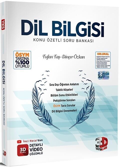 3D Yayınları Dil Bilgisi Konu Özetli Soru Bankası