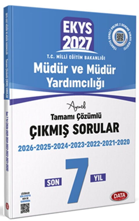 Data Yayınları MEB EKYS Müdür ve Yardımcılığı Son 5 Yıl Çıkmış Sorular ve Çözümleri