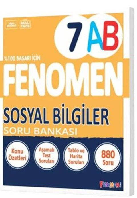 Fenomen Okul Yayınları 7. Sınıf Sosyal Bilgiler A-B Soru Bankası
