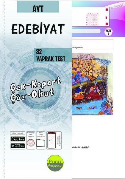 Pano Yayınları AYT Edebiyat 32 Yaprak Test