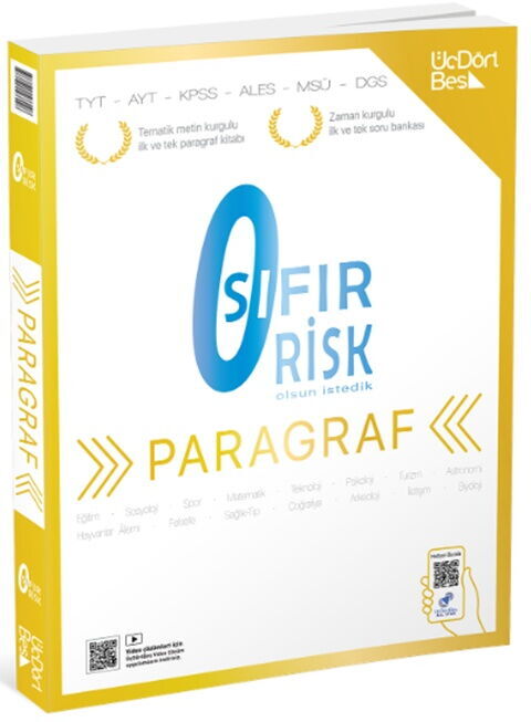 ÜçDörtBeş Yayınları Paragraf Sıfır Risk