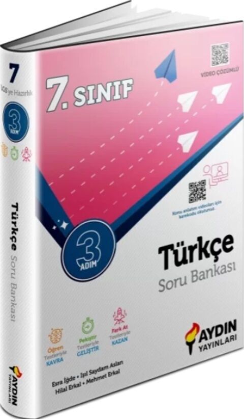 Aydın Yayınları 7. Sınıf Türkçe Üç Adım Soru Bankası