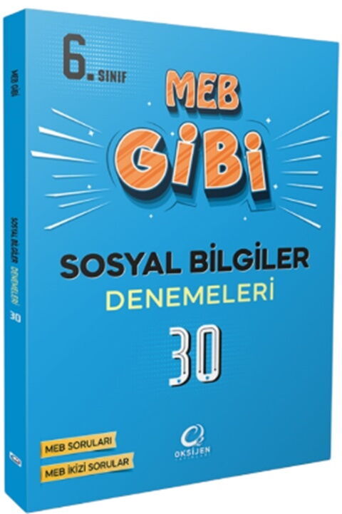 Oksijen Yayınları 6. Sınıf Sosyal Bilgiler MEB Gibi Branş Denemeleri