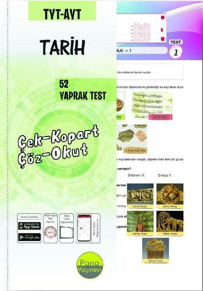 Pano Yayınları TYT AYT Tarih 52 Yaprak Test