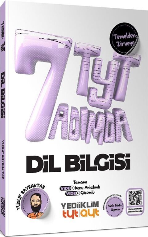 Yediiklim TYT 7 Adımda Temelden Zirveye Dil Bilgisi Video Konu Anlatımlı Video Çözümlü Soru Bankası