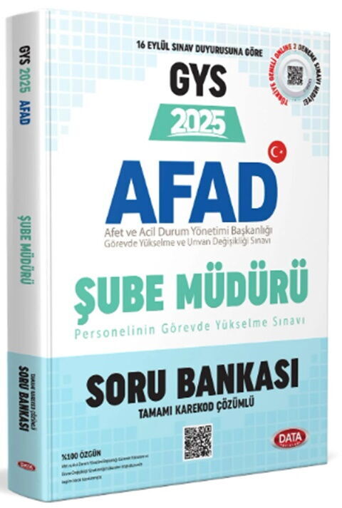 Data Yayınları 2025 GYS AFAD Şube Müdürü Soru Bankası
