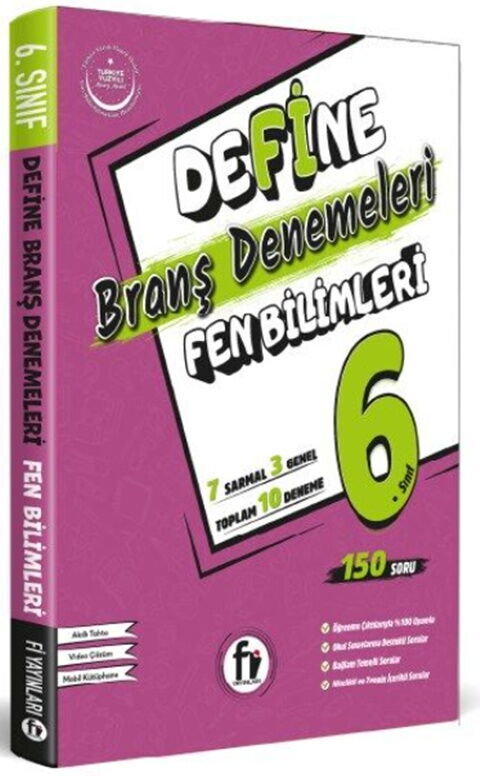 Fi Yayınları 6. Sınıf Define Fen Bilimleri Branş Denemeleri