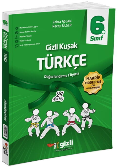 Gizli Yayınları 6. Sınıf Türkçe Gizli Kuşak Değerlendirme Föyleri