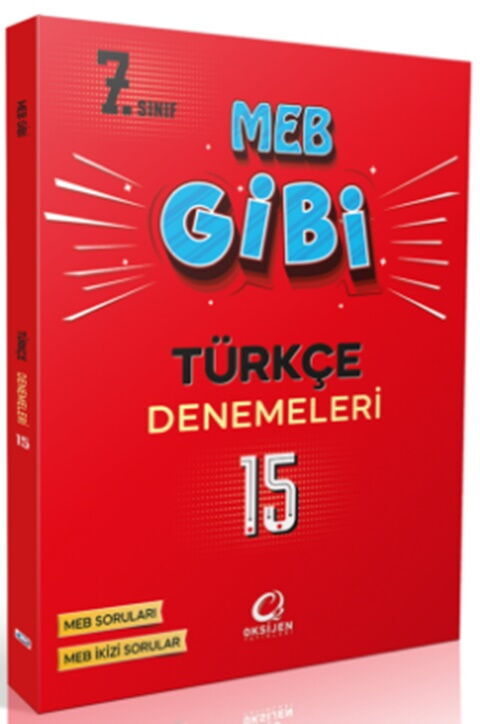 Oksijen Yayınları 7. Sınıf Türkçe MEB Gibi Branş Denemeleri