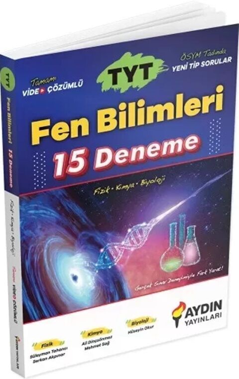 Aydın Yayınları TYT Fen Bilimleri 15 Deneme