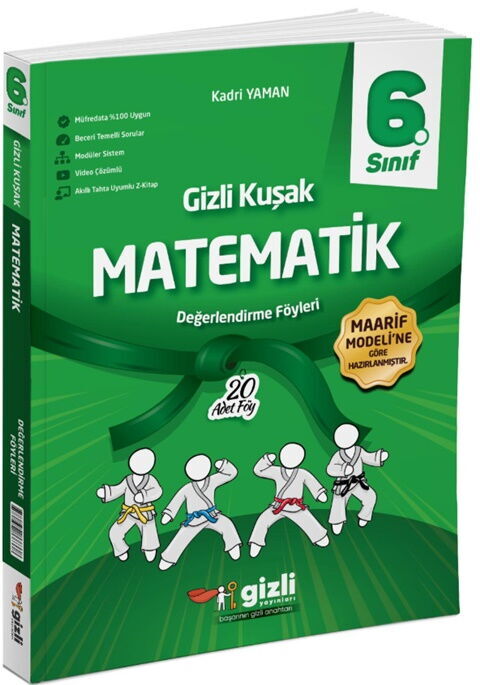 Gizli Yayınları 6. Sınıf Matematik Gizli Kuşak Değerlendirme Föyleri