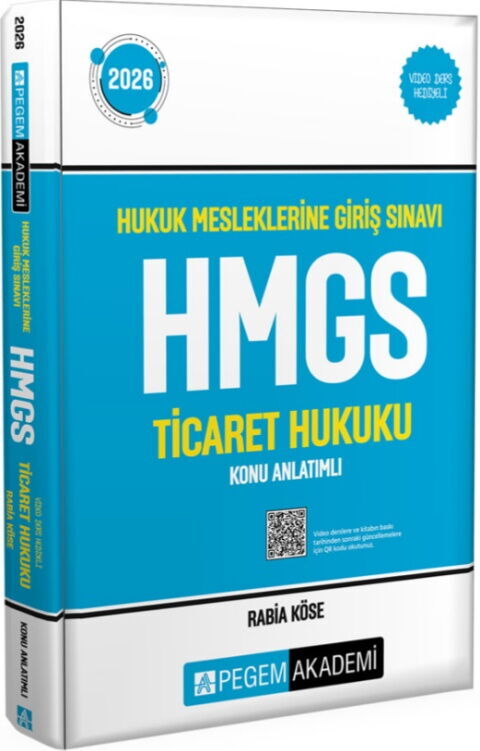 Pegem Yayınları 2026 Hukuk Mesleklerine Giriş Sınavı HMGS Ticaret Hukuku Konu Anlatımlı