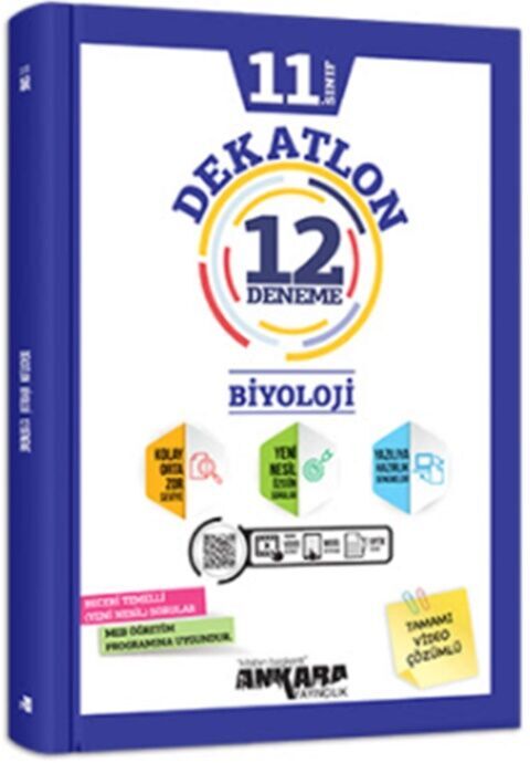 Ankara Yayıncılık 11. Sınıf Biyoloji Dekatlon 12 Deneme