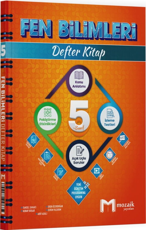 Mozaik Yayınları 5. Sınıf Fen Bilimleri Defter Kitap