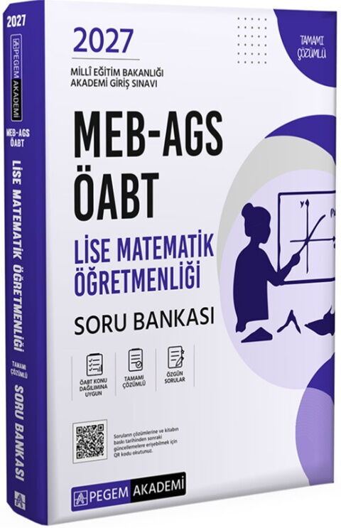 Pegem Yayınları 2027 MEB AGS ÖABT Lise Matematik Öğretmenliği Tamamı Çözümlü Soru Bankası