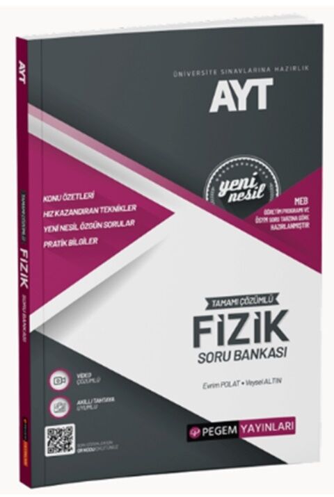 Pegem Yayınları AYT Fizik Tamamı Çözümlü Soru Bankası